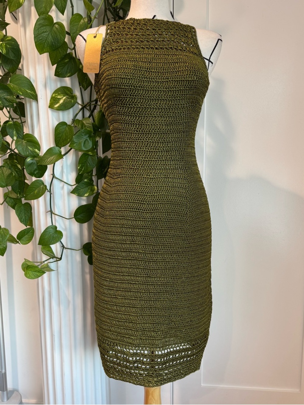 NWT Gabbita Crochet Beaded Dress